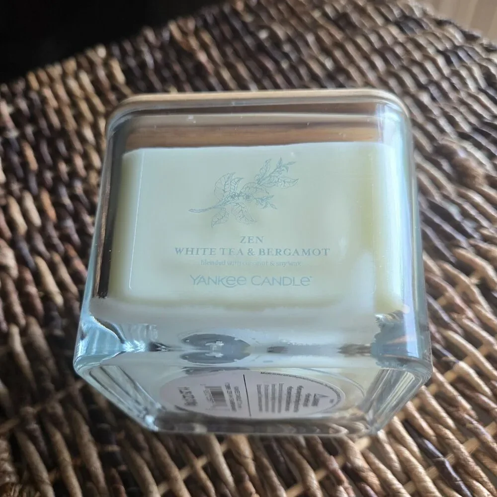 Yankee Candle Well Living Square Jar Wood Lid You Choose the Scent You Want